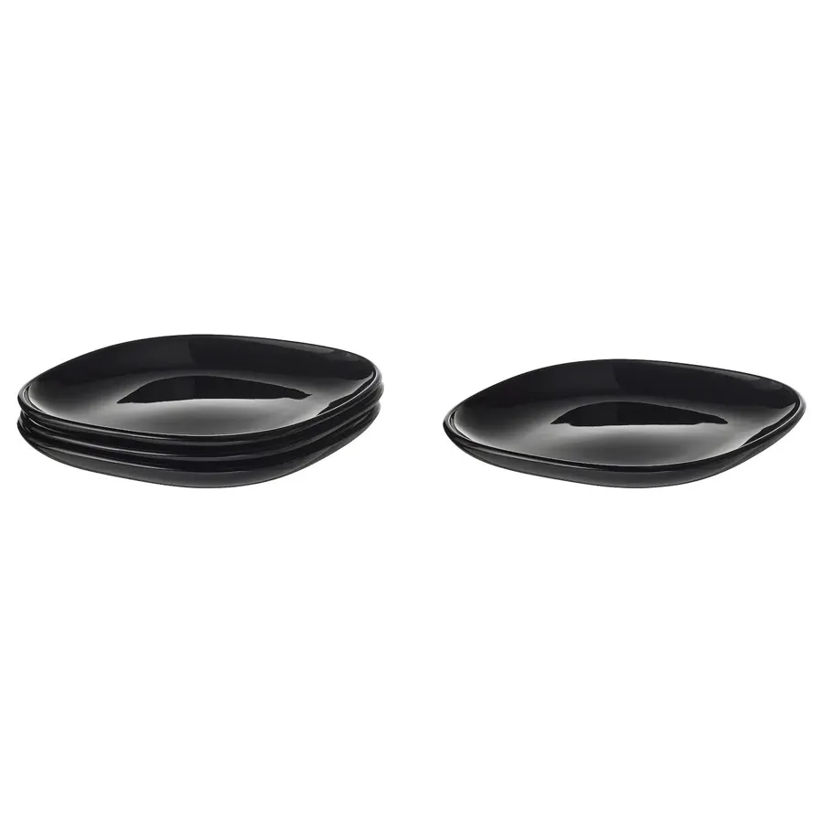 BACKIG side plate, black, 18x18 cm, 70439083