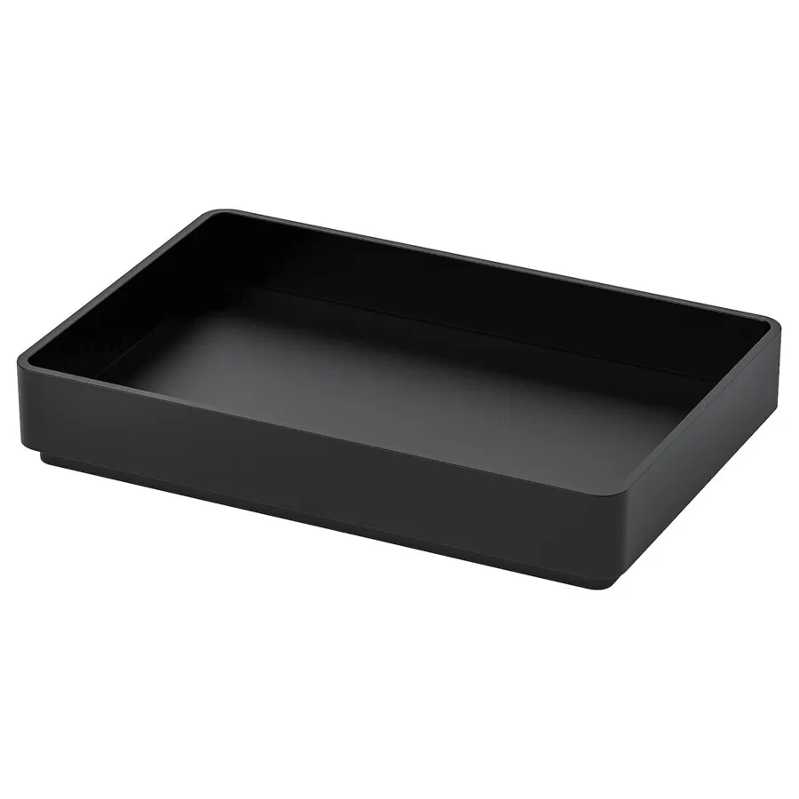 SKOGSVIKEN Tray, black 10x15 cm, 70473487