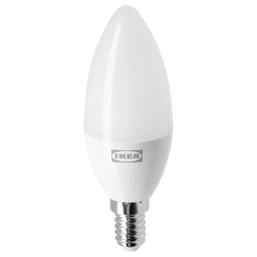 TRADFRI LED bulb E14 470 lumen, smart wireless dimmable/white spectrum chandelier, 70489718