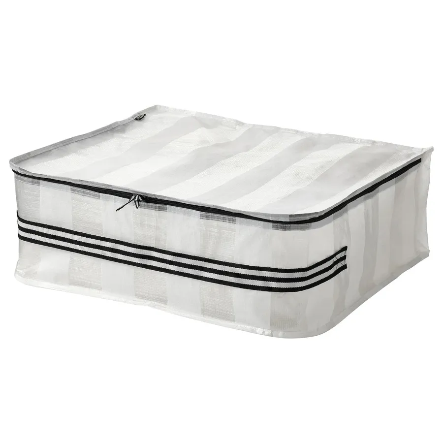 GORSNYGG Storage case, white/transparent 55x49x19 cm, 70504196