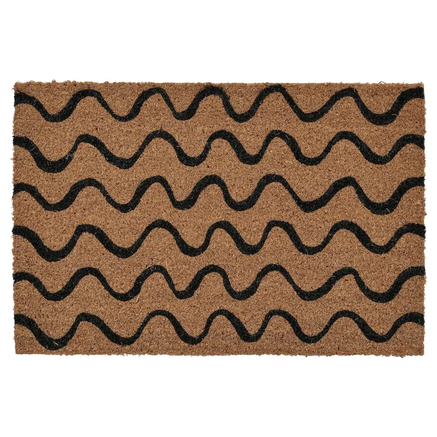 UNDERSTED Door mat, indoor, natural/black 40x60 cm, 70517943