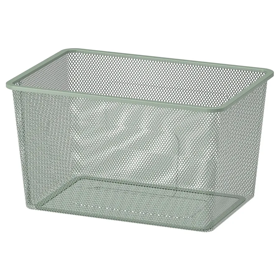 TROFAST Mesh storage box, light green-grey, 42x30x23 cm, 70530082
