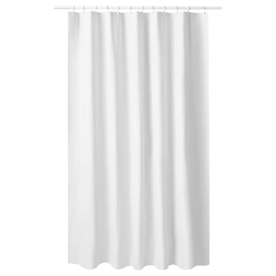 LUDDHAGTORN Shower curtain, white, 180x200 cm, 70557420