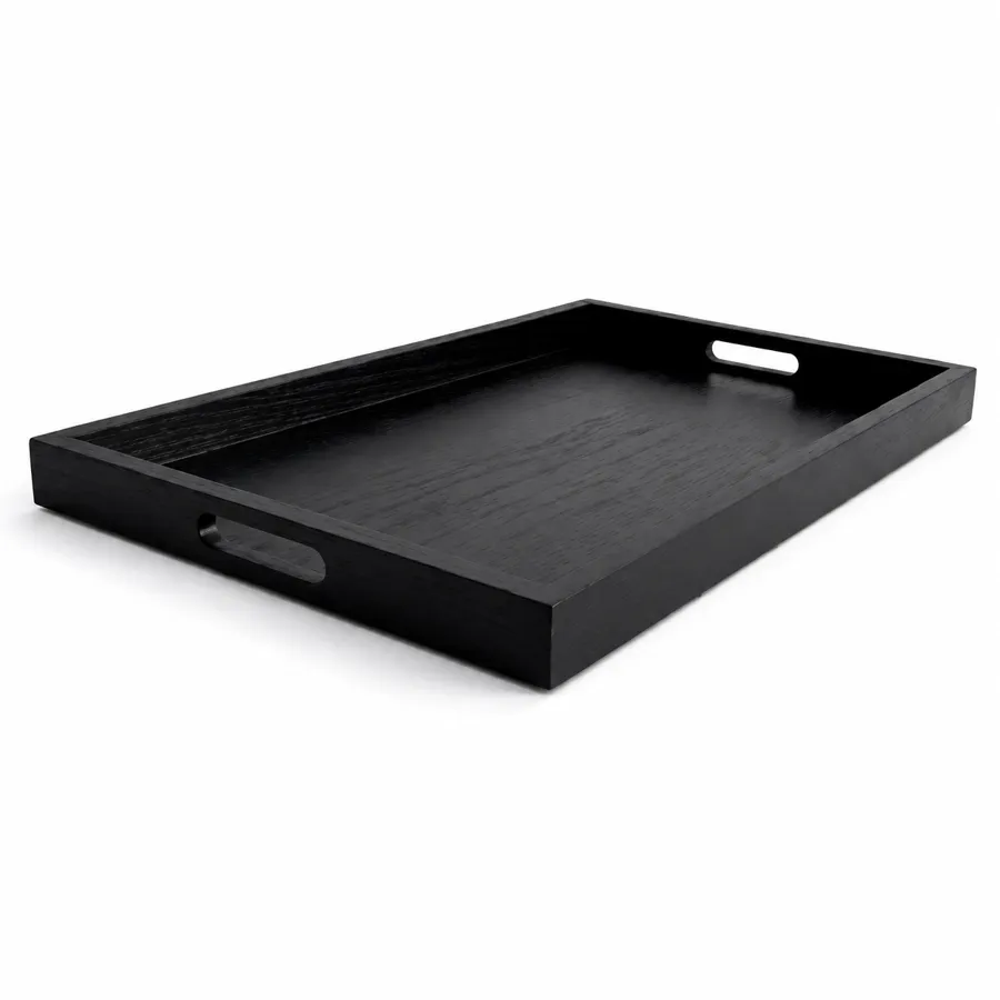 NEWAVE Wooden serving tray, black, 37x20cm, GC4217BK