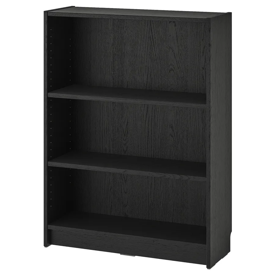 BILLY Bookcase, black oak effect, 80x28x106 cm, 80477338