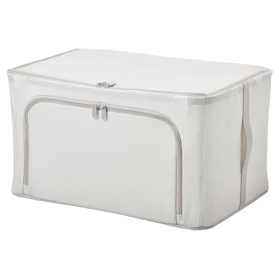HEMMAFIXARE storage case, fabric striped/white/gre, 80503912