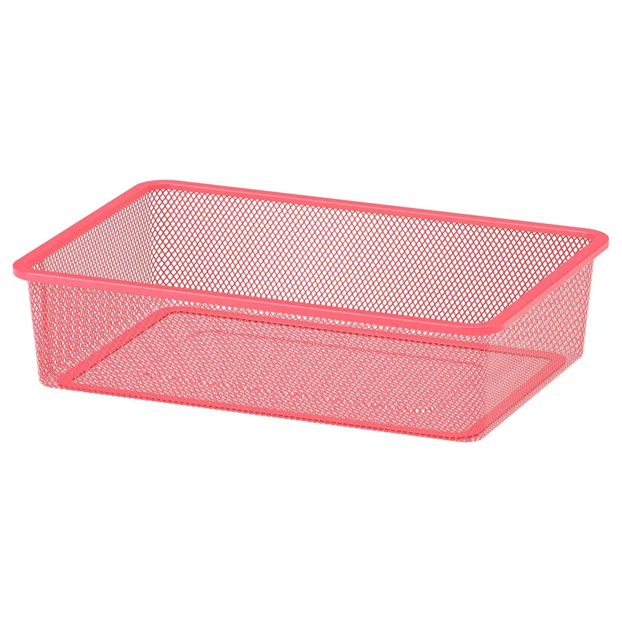 TROFAST Mesh storage box, light red, 42x30x10 cm, 80530086