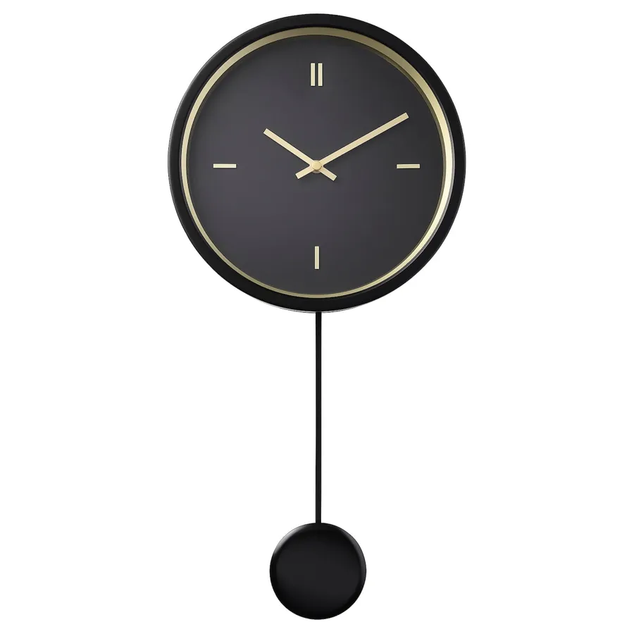 STURSK Wall clock, low-voltage/black, 26 cm, 80540863