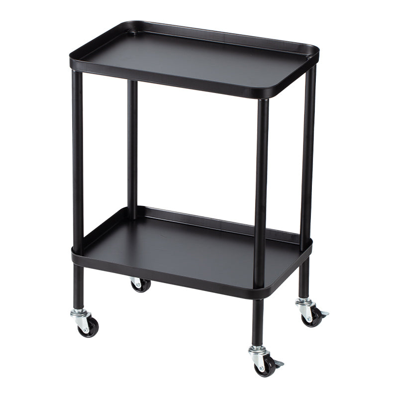 Iron Double-Deck Trolley Cart Rack, Black, 38*26*52Cm 4589767237615