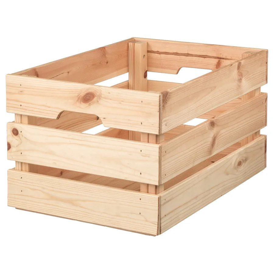 KNAGGLIG Box, pine, 46x31x25 cm, 90292358