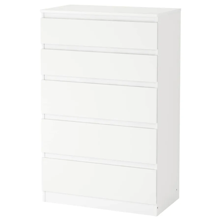 KULLEN Chest of 5 drawers, white 70x112 cm, 90355732