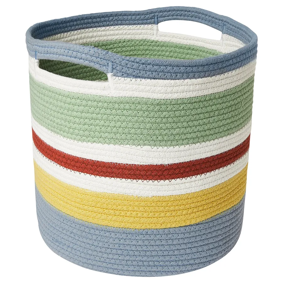 STRANDSKATA Storage bag, braided/multicolour, 30 cm, 90529544