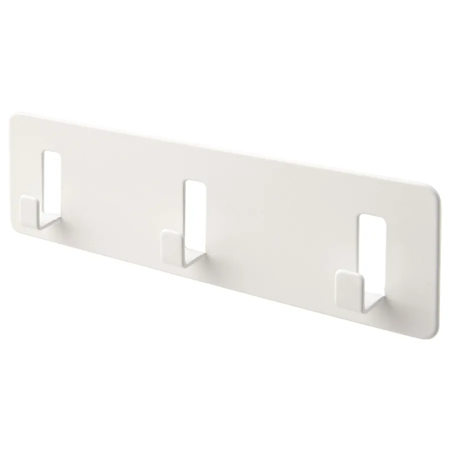 GALTBOX rack with 3 hooks, self-adhesive/white, 90563712