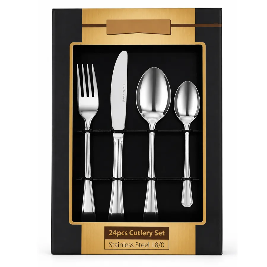 DLC Cutlery Set 24Pcs - Stainless Steel