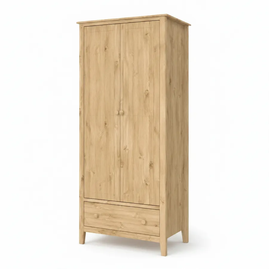 TVILUM Heston 2 Door Wardrobe 85x56.6x185 cm - Brushed Cinnamon