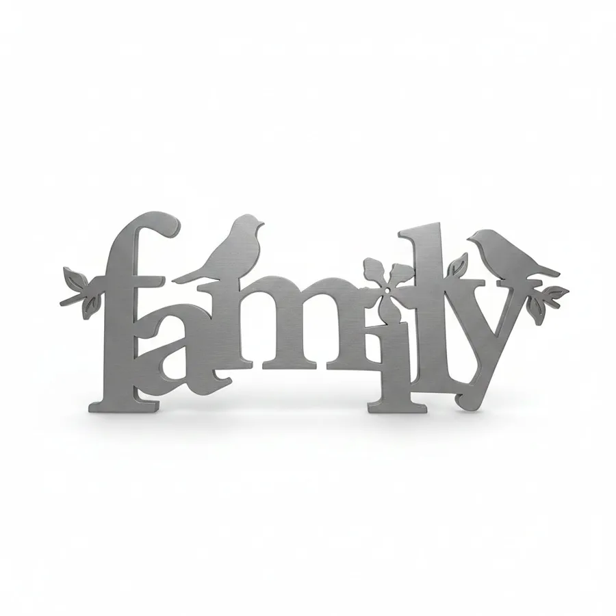 NSD Word Cutout - Family Grey