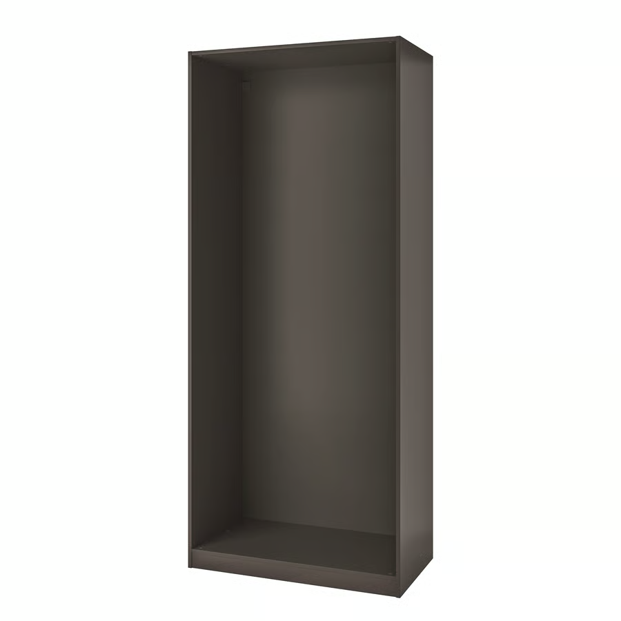 PAX Wardrobe frame, dark grey, 100x58x236 cm, 90509126
