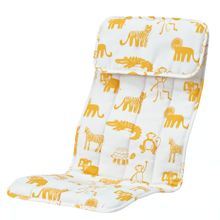 POANG Children's armchair cushion, Skogbo animal pattern, 10597688