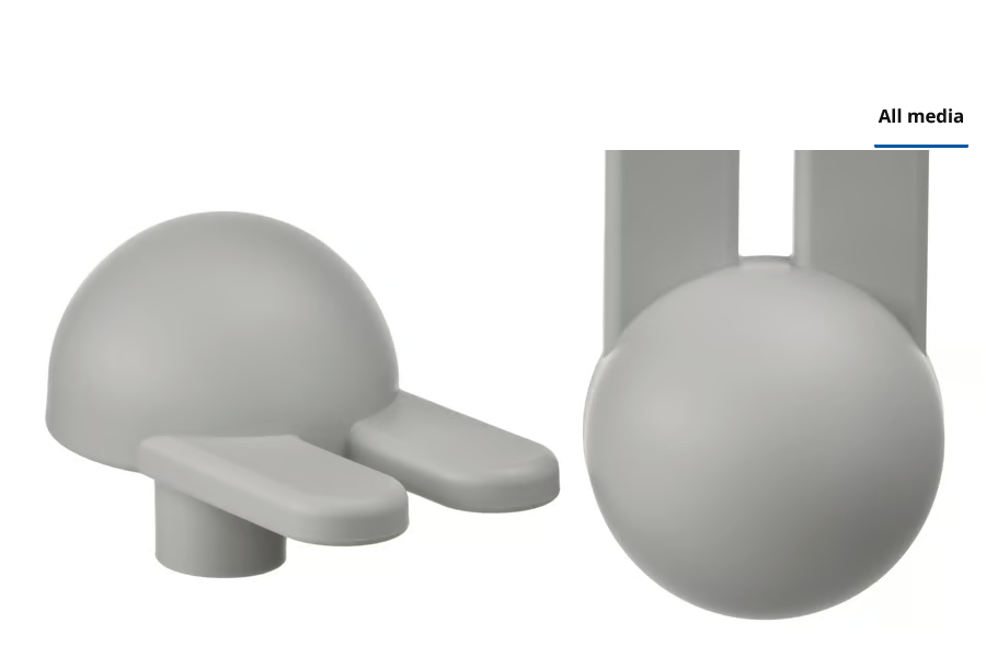 GREJSIMOJS Knob, light grey/bunny, 38 mm, 30603184