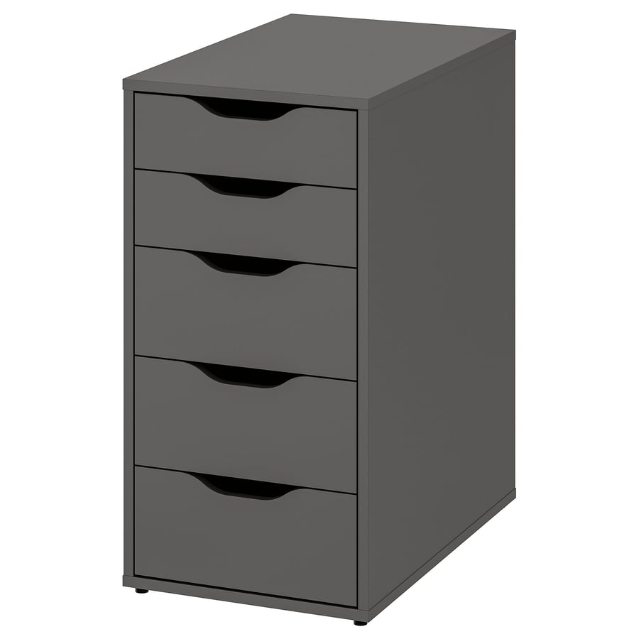 ALEX Drawer unit, dark grey, 36x70 cm, 10588896