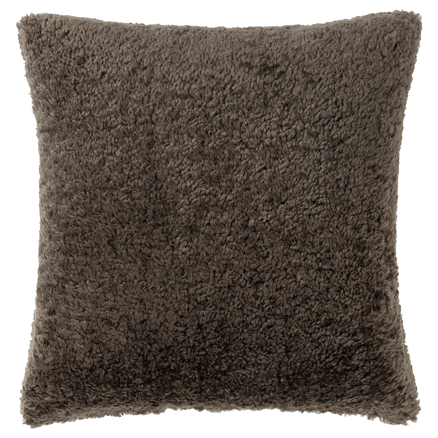 ASJORDFLY Cushion cover, brown, 50x50 cm