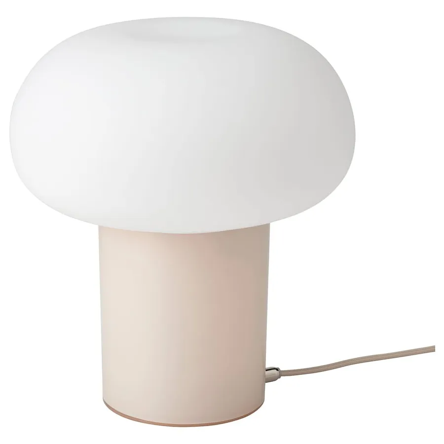 DEJSA Tabe Lamp, beige/opal white glass, 28cm, 60404989