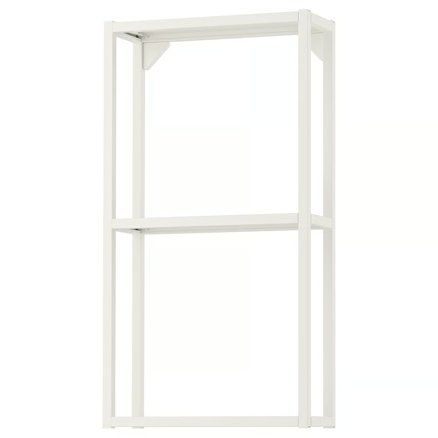 ENHET Wall fr w shelves, white, 40x15x75 cm, 70481604