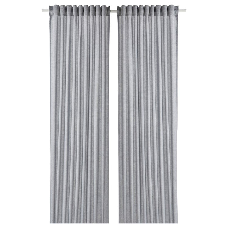 HANNALILL Curtains, 1 pair, dark blue, 145x250 cm, 40498451