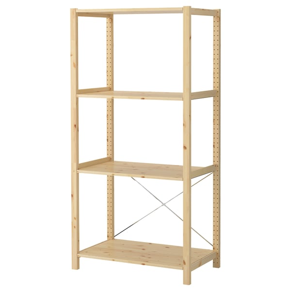 IVAR 1 section/shelves, pine, 89x50x179 cm, 79581963