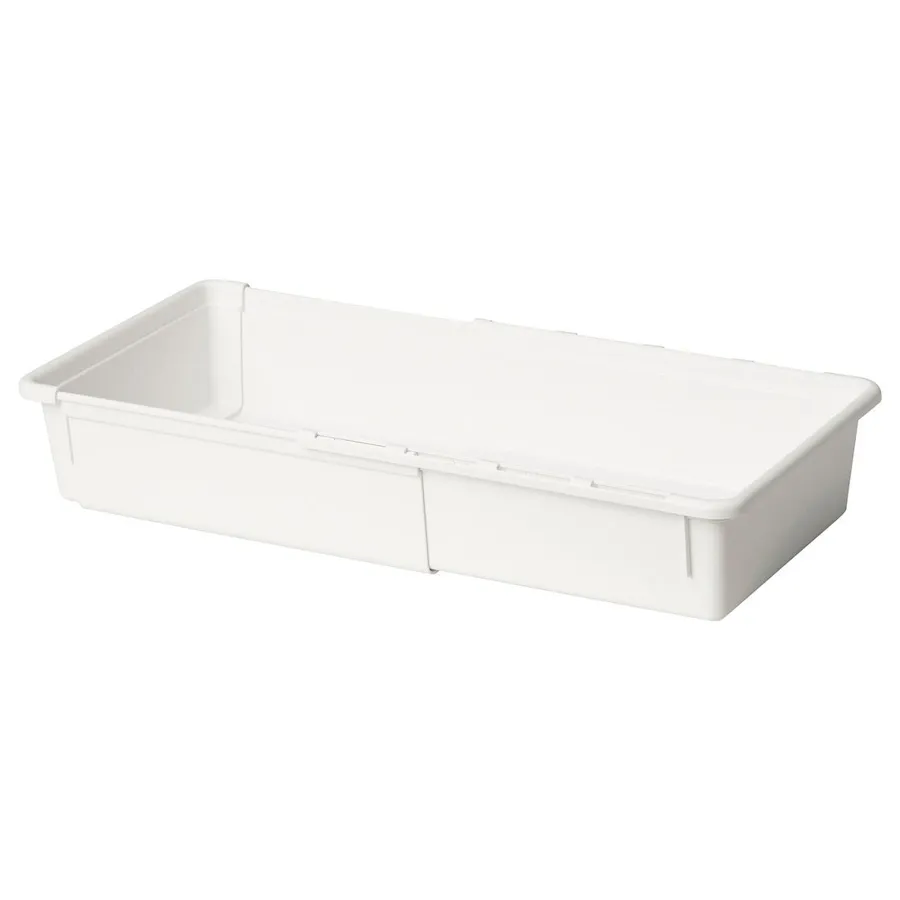 KACKLA Extendable box, white, 25-38x19 cm, 30534384