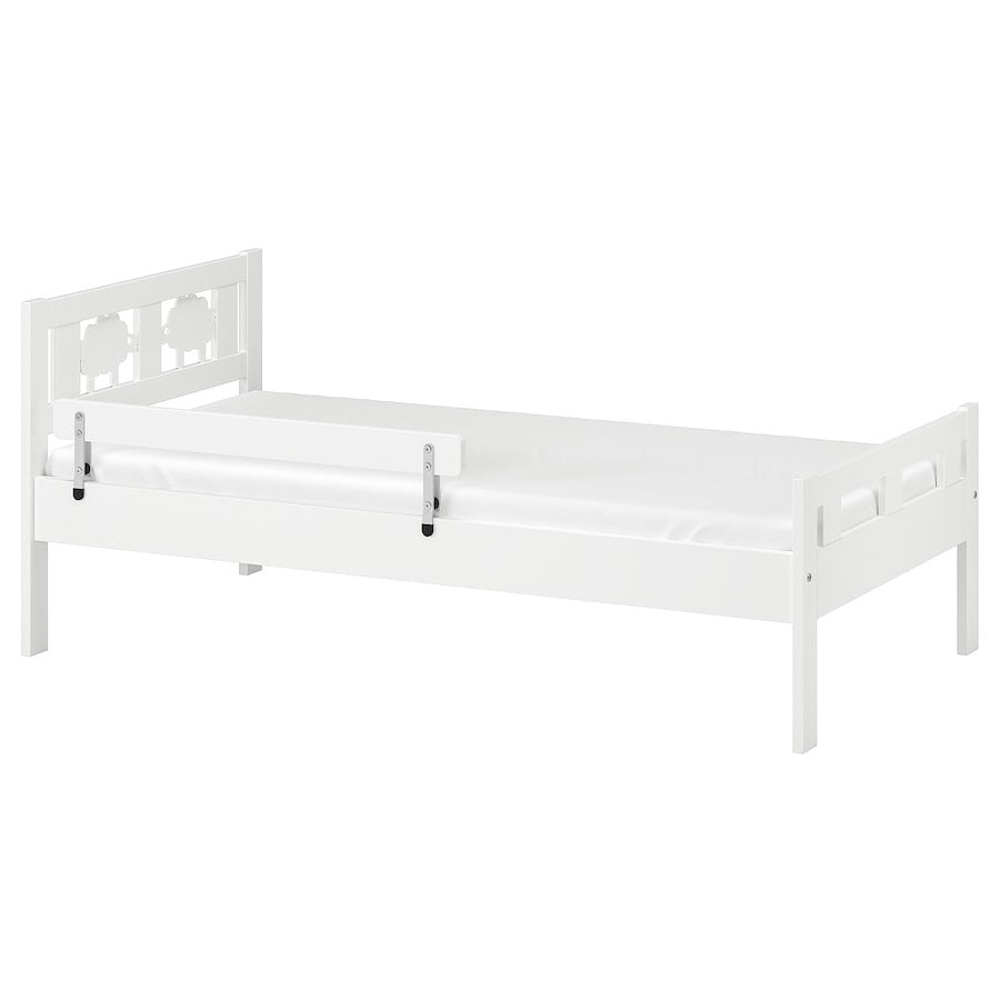 KRITTER Bed frame with slatted bed base, white, 70x160 cm, 39240344