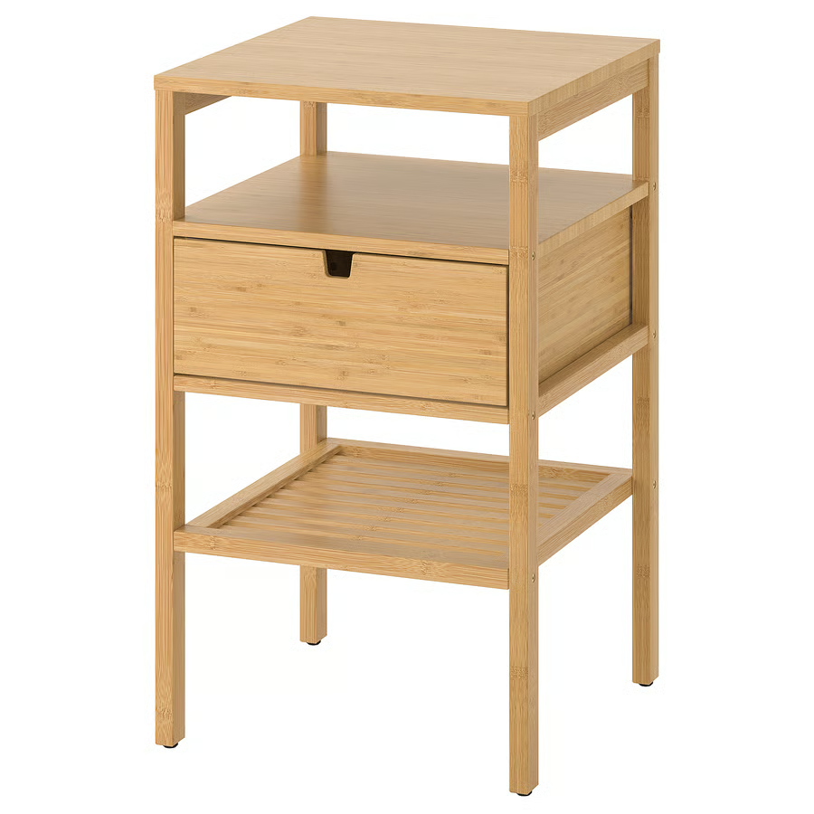 NORDKISA Bedside table, bamboo, 40x40 cm 40447678
