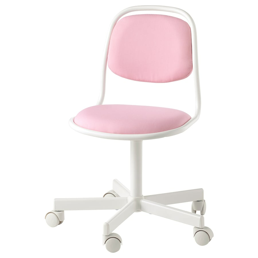 ORFJALL Children's desk chair, white/Vissle pink, 50441770