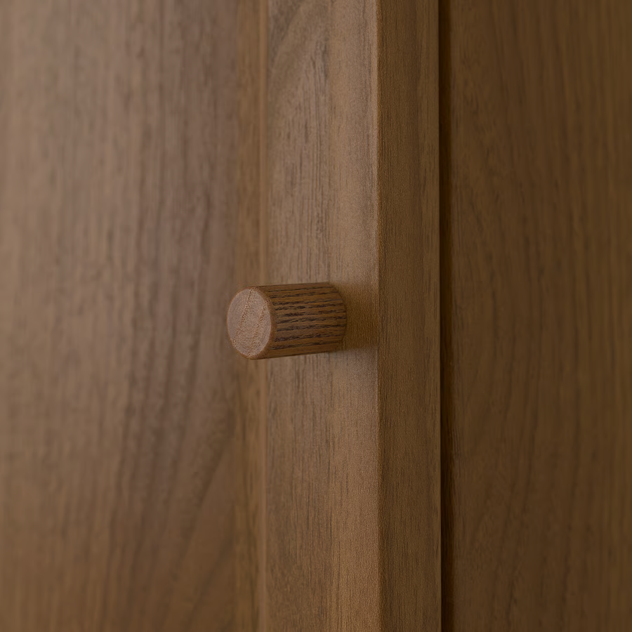 OXBERG door, brown walnut effect, 40x97 cm, 40508676