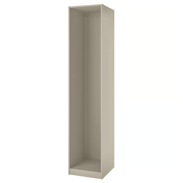 PAX Wardrobe frame, grey-beige, 50x58x236 cm, 50509029 (Pre-order)