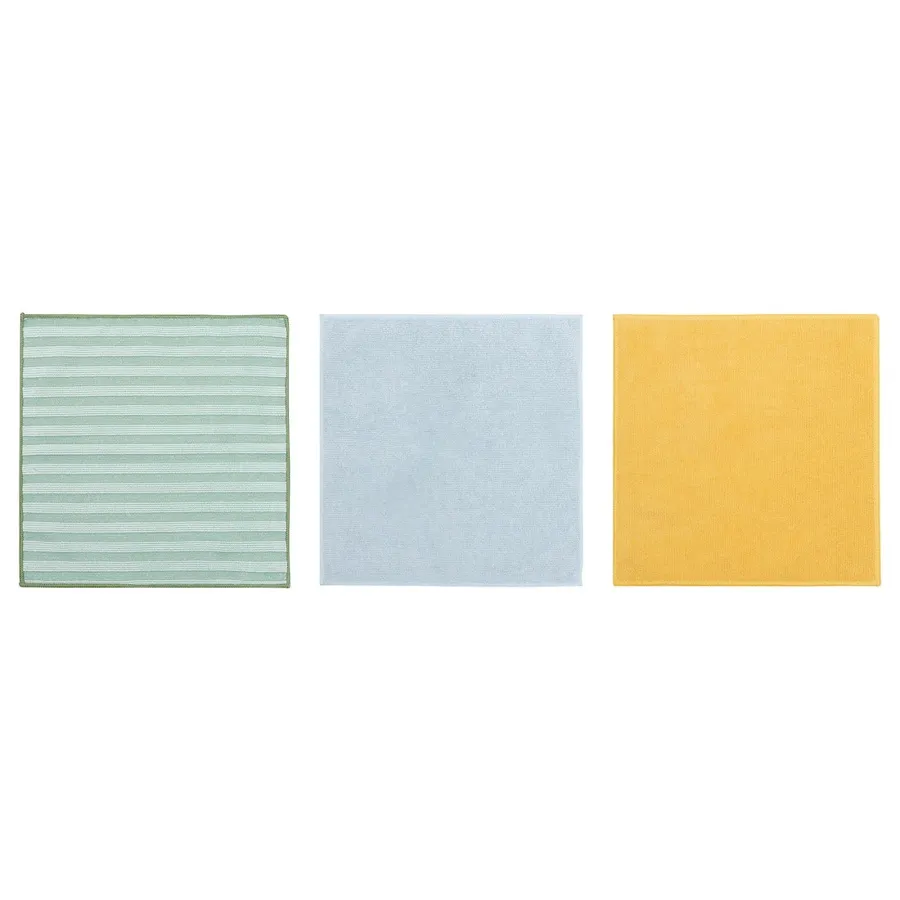 PEPPRIG Microfiber cloth, green blue/yellow, 28x28 cm, 20567638