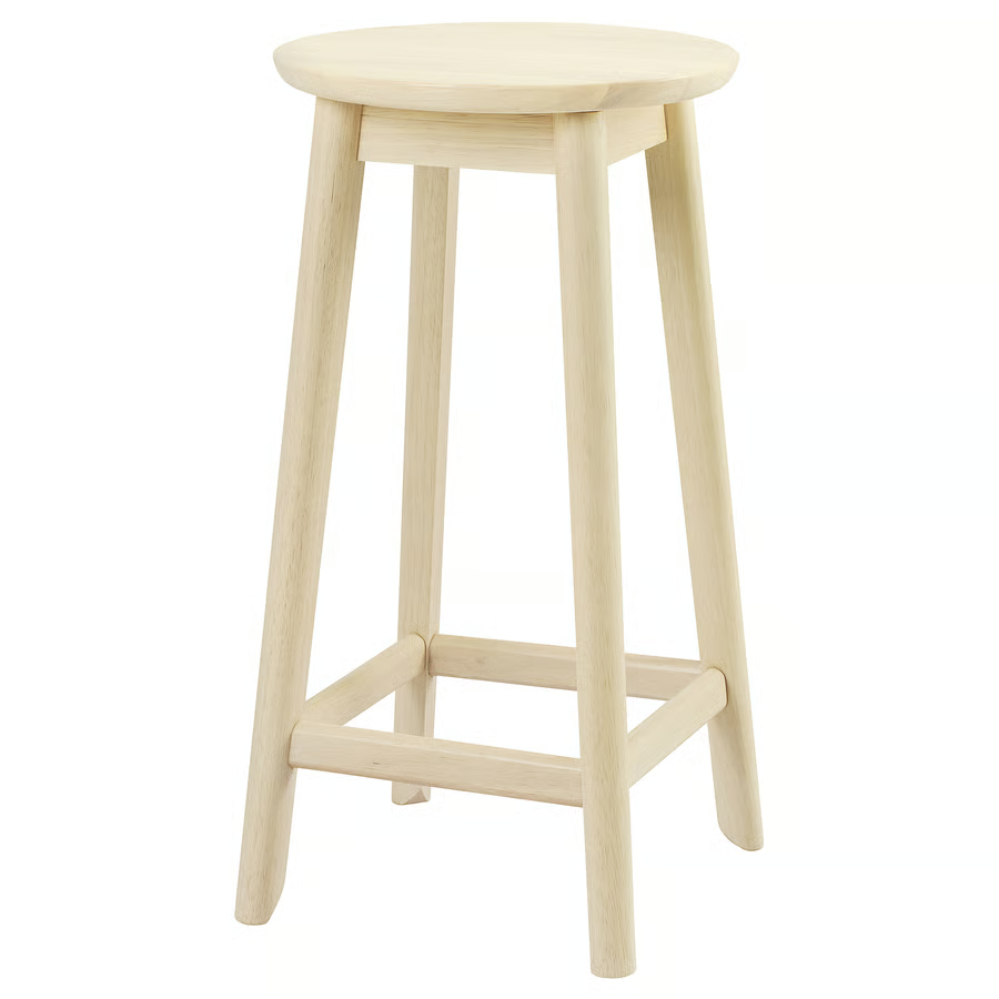 RAVSTEN Bar stool, counter height rubberwood, 62 cm, 50597059
