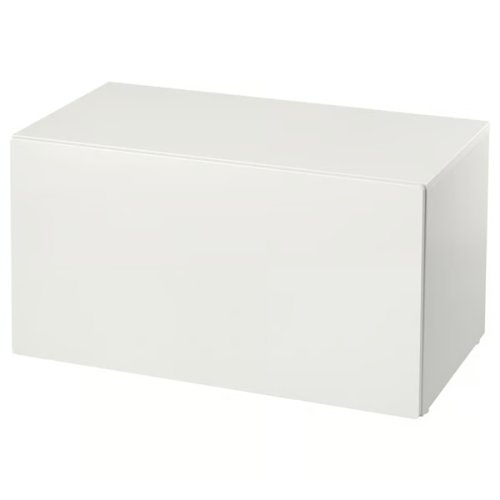 SMASTAD Bench with toy storage, white/white, 90x52x48 cm, 99389153
