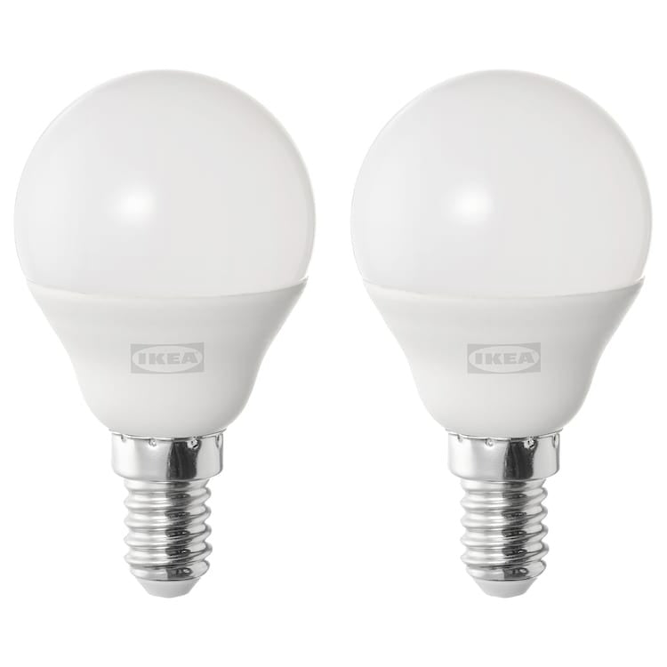 SOLHETTA LED bulb E14 470 lumen, globe opal white, 6000 K, 80551696