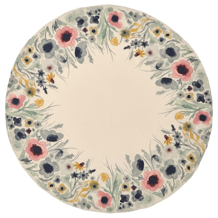 SOMMARFLOX Tablecloth, patterned flower/multicolour round, 150 cm, 00549297