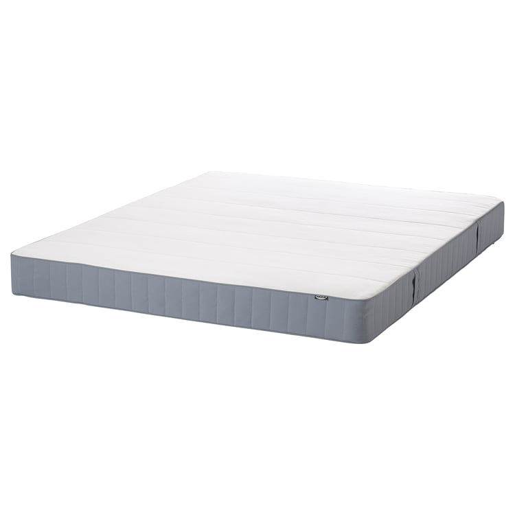 VESTMARKA Sprung mattress 180x200cm, Extra firm/light blue, 40483341