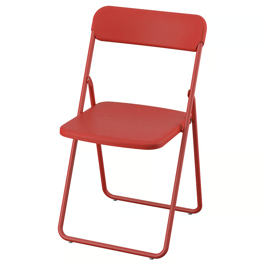 VIHALS Folding chair, red, 40592745